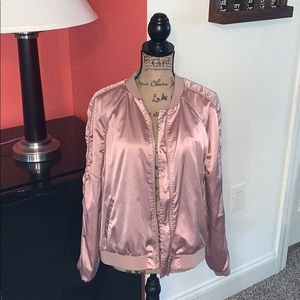 Zipped satin jacket